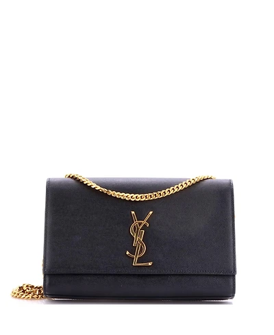 Pre-Owned Saint Laurent Medium Classic Monogram Crossbody Bag Grainy Leather