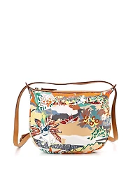 Pre-Owned Hermes Sursoie To Go Pouch Printed Silk and Leather