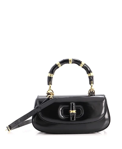 Pre-Owned Gucci Medium Bamboo Diva Top Handle Bag Polished Leather