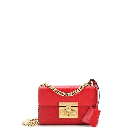 Pre-Owned Gucci Small Padlock Shoulder Bag Guccissima Leather