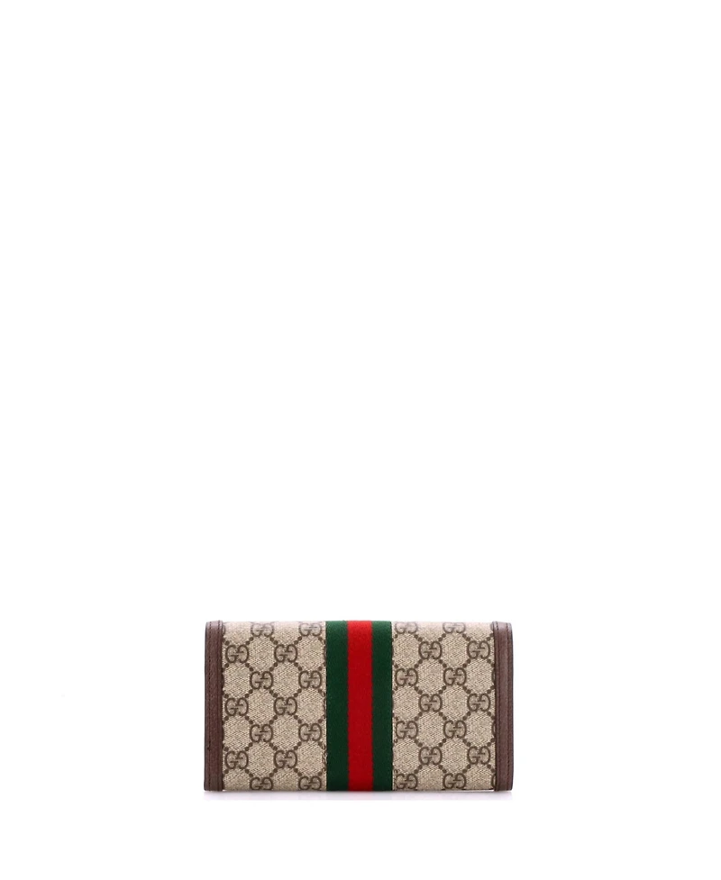 Pre-Owned Gucci Ophidia Continental Wallet Gg Coated Canvas
