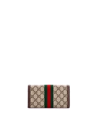 Pre-Owned Gucci Ophidia Continental Wallet Gg Coated Canvas