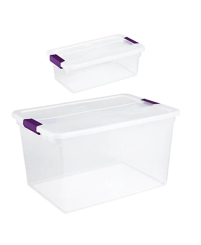 Sterilite 66 Quart Storage Totes, 6 Pack, and 6 Quart Storage Totes, 12 Pack