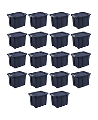 Sterilite Tuff1 Gal Plastic Storage Tote Bin w/Latching Lid