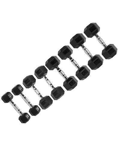 Signature Fitness Hex Dumbbells Strength Training Workout Equipment Set