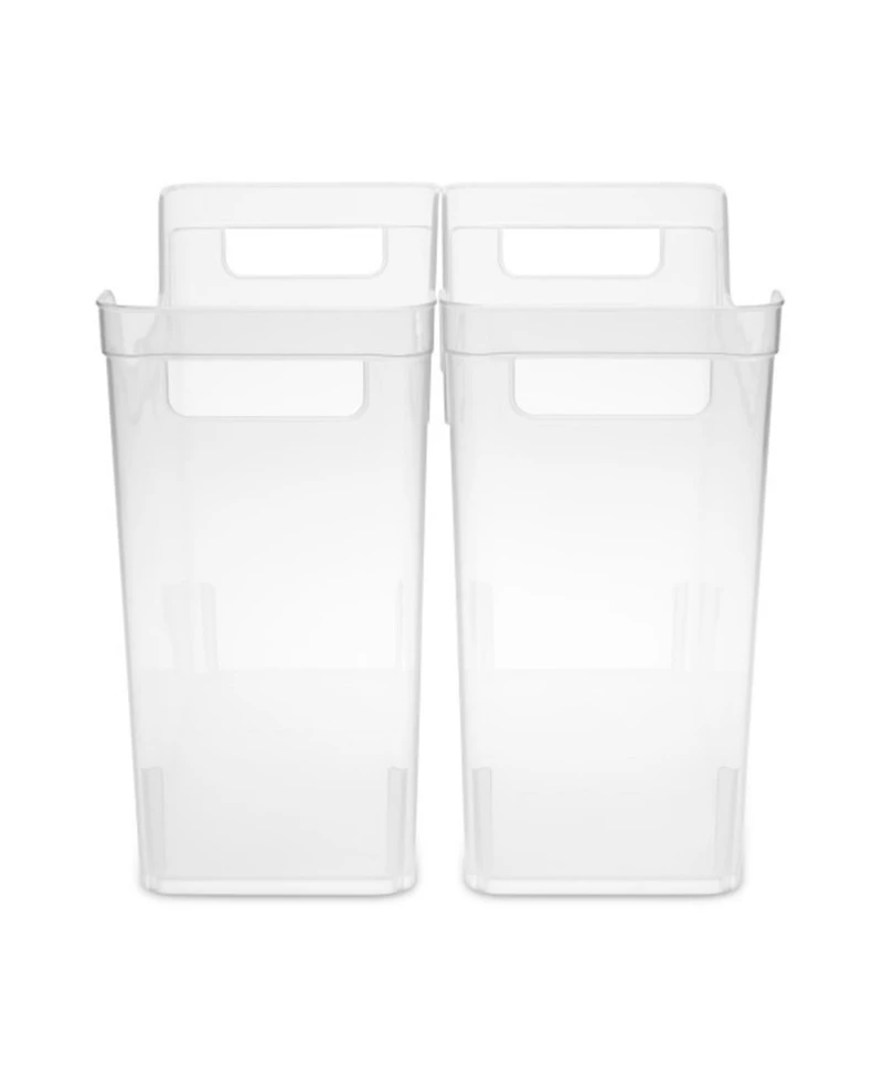 Sterilite Narrow Shelf Home Storage Organizing Plastic Container, 6 Pack, Clear