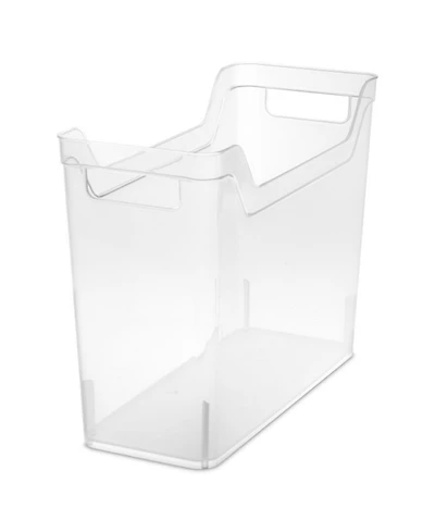 Sterilite Narrow Shelf Home Storage Organizing Plastic Container, 6 Pack, Clear