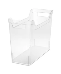 Sterilite Narrow Shelf Home Storage Organizing Plastic Container, 6 Pack, Clear