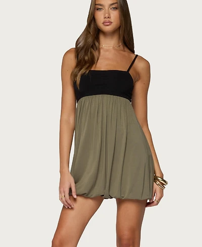 Edikted Women's Jonna Contrast Bubble Mini Dress