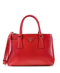 Pre-Owned Prada Mini Double Zip Lux Tote Vernice Saffiano Leather