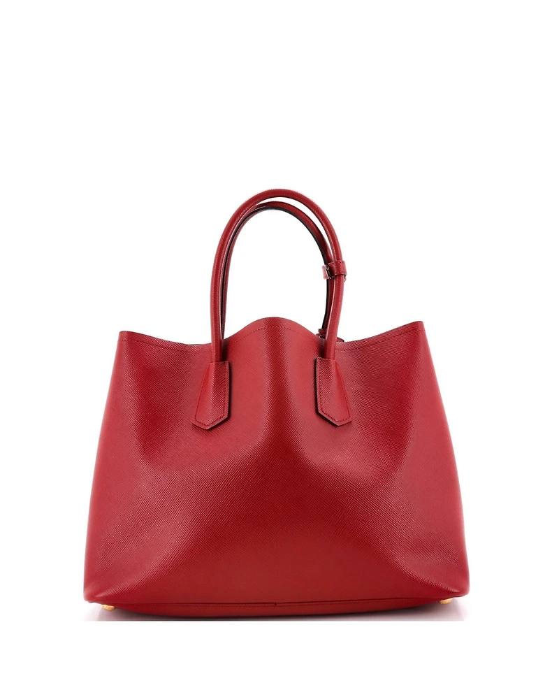Pre-Owned Prada Large Cuir Double Tote Saffiano Leather