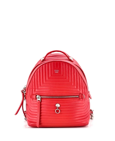 Pre-Owned Fendi Mini DotCom Backpack Quilted Leather