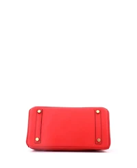 Pre-Owned Hermes Birkin 25 Handbag Red Swift with Gold Hardware
