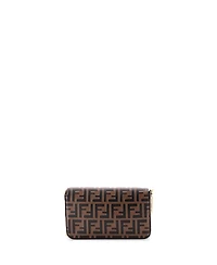 Pre-Owned Fendi F is Fendi Envelope Clutch on Chain Zucca Embossed Leather