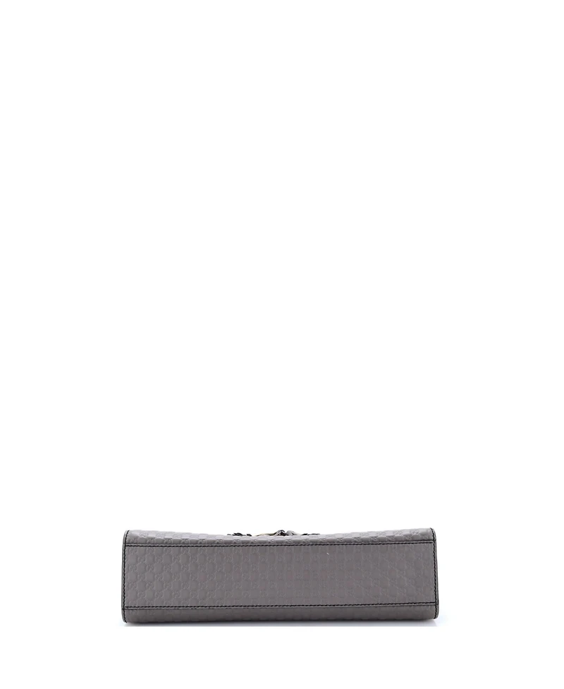 Pre-Owned Gucci Medium Emily Chain Flap Bag Microguccissima Leather