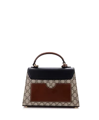 Pre-Owned Gucci Small Padlock Top Handle Bag Gg Coated Canvas and Leather