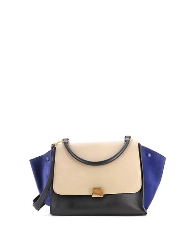 Pre-Owned Celine Medium Tricolor Trapeze Bag Leather