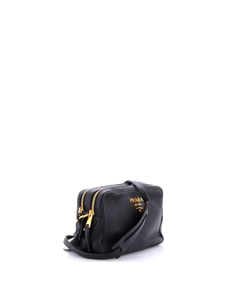 Pre-Owned Prada Double Zip Camera Bag Vitello Daino