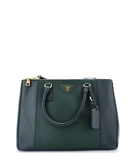 Pre-Owned Prada Medium Bicolor Double Zip Lux Tote Saffiano Leather