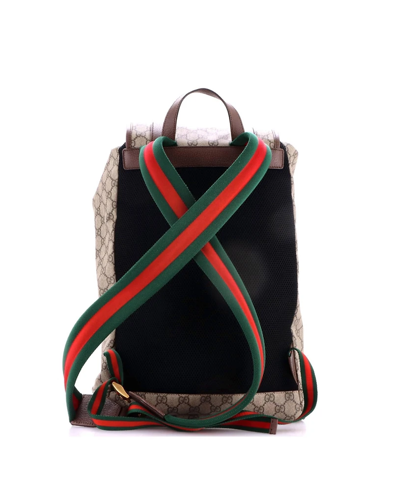 Pre-Owned Gucci Large Courrier Soft Backpack Gg Coated Canvas