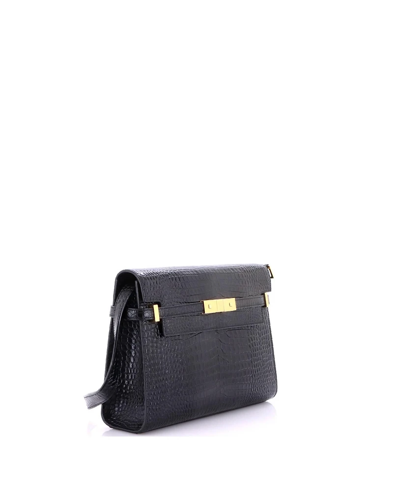 Pre-Owned Saint Laurent Medium Manhattan Shoulder Bag Embossed Leather