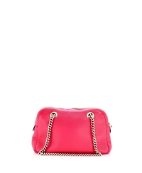 Pre-Owned Gucci Small Soho Chain Zip Shoulder Bag Leather