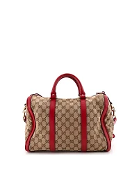 Pre-Owned Gucci Medium Convertible Joy Boston Bag Gg Canvas with Leather