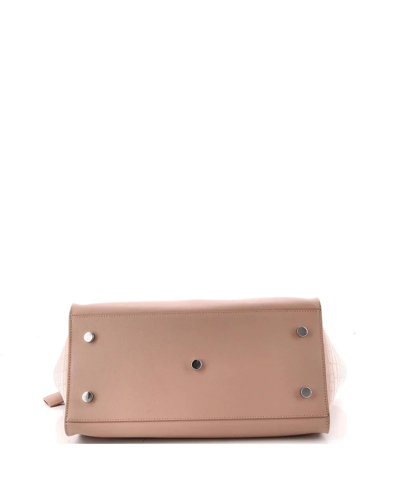 Pre-Owned Saint Laurent Small Monogram Cabas Downtown Leather with Embossed Leather