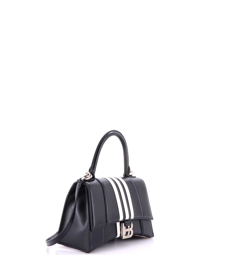 Pre-Owned Balenciaga Small x adidas Hourglass Top Handle Bag Leather