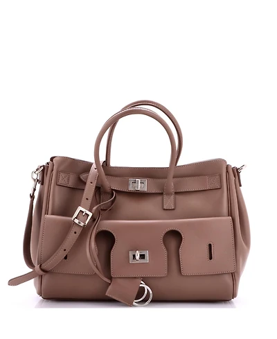 Pre-Owned Balenciaga Small Bel Air Carry All Bag Leather