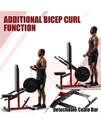 Syedee Seated Dip Machine with Max 400lbs Plate Loaded, Adjustable Tricep Press with Cable Bar for Biceps Chest Training
