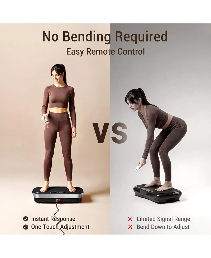 Syedee Vibration Plate Exercise Machine, 180 Speed Levels, Full Body Workout Platform, 450 lbs Capacity with Bluetooth, Resistance Bands
