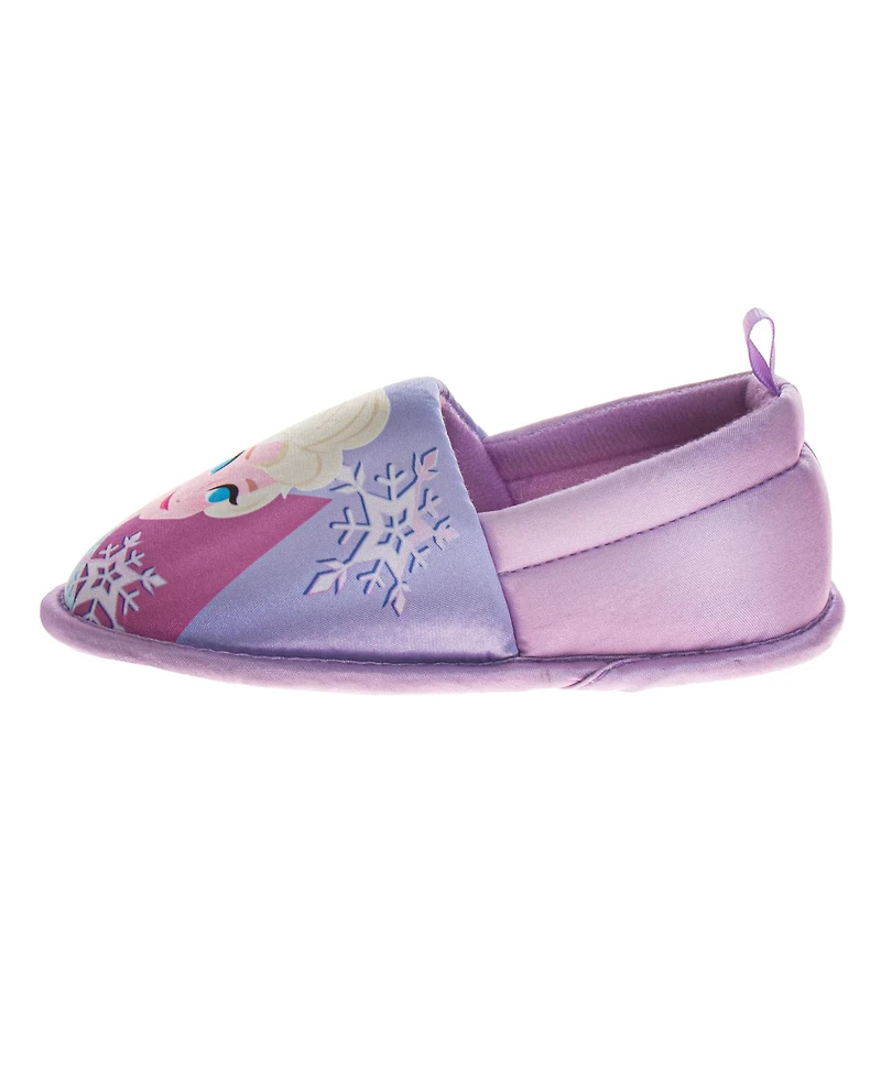 Disney Frozen Anna and Elsa Kids' 5 -11 Slippers Plush, Warm, Soft House Shoes