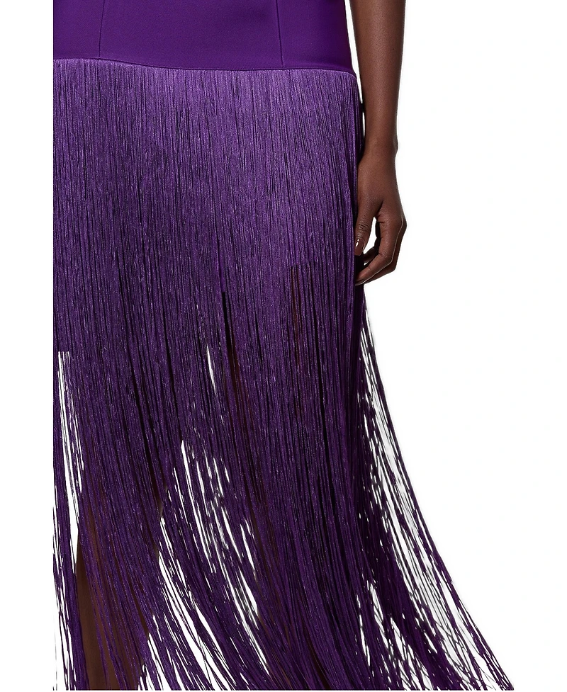 Karen Millen Women's Tassel Hem Knitted Dress