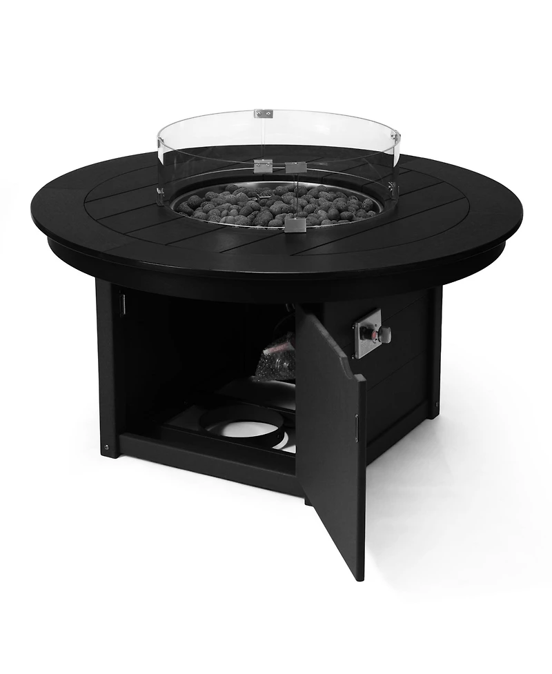 WestinTrends 47" Modern Outdoor 55,000 Btu Patio Propane Round Fire Pit Table