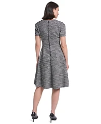 Calvin Klein Women's V-Neck Short-Sleeve A-Line Midi Dress