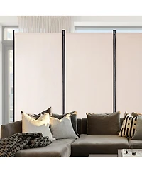 Slickblue Folding Room Divider 3 Panel Privacy Screen, Freestanding Partition for Bedroom Study Office