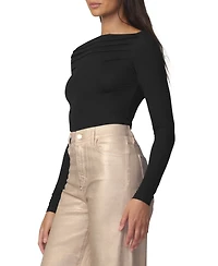 Joe's Jeans Women's Pleated Off-The-Shoulder Blouse