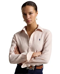 Polo Ralph Lauren Women's Classic Fit Striped Spread Collar Shirt