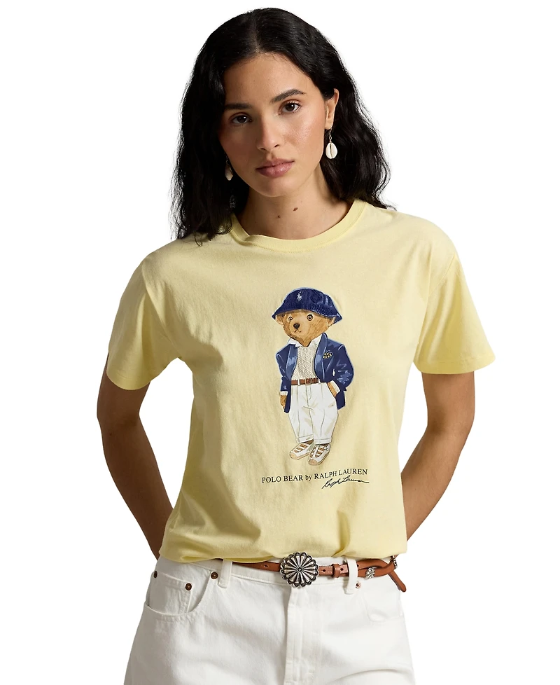 Polo Ralph Lauren Women's Bear Print Crewneck T-Shirt