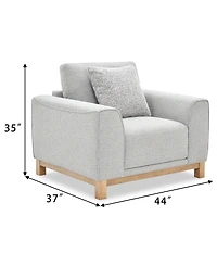 Camelle Boucle Accent Pillow Fabric Chair, Macy's Exclusive