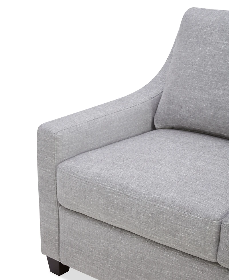 Lorrana Curved Armrests Fabric Reversible Back Cushion Chair, Macy's Exclusive