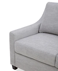 Lorrana Curved Armrests Fabric Reversible Back Cushion Chair, Macy's Exclusive