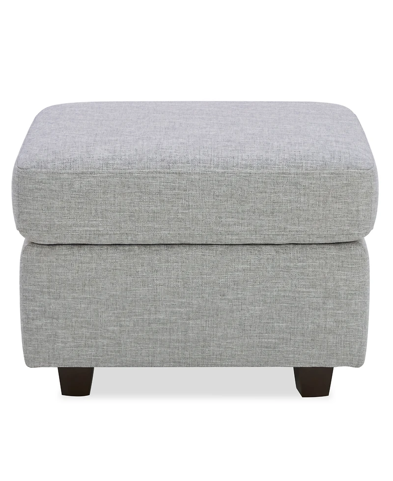 Lorrana 24" Fabric Reversible Back Cushion Ottoman, Macy's Exclusive
