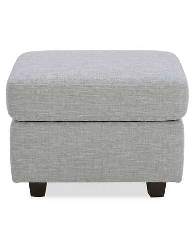Lorrana 24" Fabric Reversible Back Cushion Ottoman, Macy's Exclusive