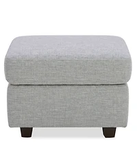 Lorrana 24" Fabric Reversible Back Cushion Ottoman, Macy's Exclusive