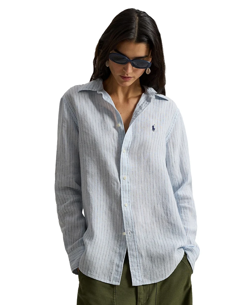 Polo Ralph Lauren Women's Classic-Fit Striped Linen Shirt