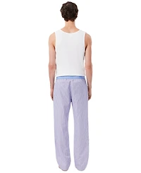 Lacoste Men's Cotton Striped Pajama Pants