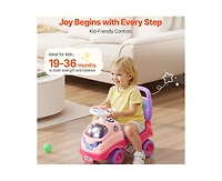 Yobtop Ride On Toddler Push Car - Horn and Music, Under-seat Storage, Foot-to-Floor Walker, 48.5 lbs Load Capacity, for Boys Girls 19-36 Months
