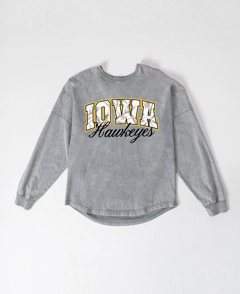 Gameday Couture Women's Iowa Hawkeyes Oversized Dropped-Shoulder Long-Sleeve T-Shirt